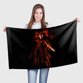 Флаг 3D с принтом Devil May Cry (Dante) в Новосибирске, 100% полиэстер | плотность ткани — 95 г/м2, размер — 67 х 109 см. Принт наносится с одной стороны | dante | devil may cry | dmc | игры