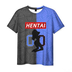 Мужская футболка 3D с принтом HENTAI 00 в Новосибирске, 100% полиэфир | прямой крой, круглый вырез горловины, длина до линии бедер | Тематика изображения на принте: ahegao | kawai | kowai | oppai | otaku | senpai | sugoi | waifu | yandere | ахегао | ковай | отаку | сенпай | яндере