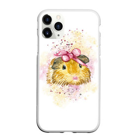 Чехол для iPhone 11 Pro матовый с принтом Морская свинка акварелью в Новосибирске, Силикон |  | акварель | грызун | милота | морская | свинка | хомяк