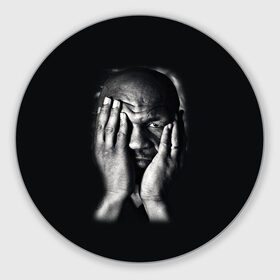 Коврик круглый с принтом Майк Тайсон в Новосибирске, резина и полиэстер | круглая форма, изображение наносится на всю лицевую часть | бокс | боксер | знаменитости | спорт | стиль | тайсон | тренд