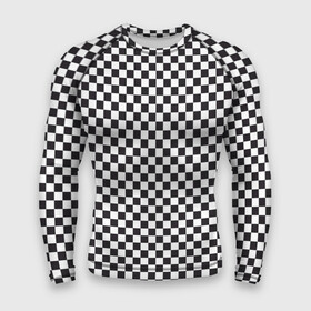 Мужской рашгард 3D с принтом Checkerboard в Новосибирске,  |  | белая | бойчик | вдудь | дудь | иванов | клетка. ячейка | кубики | орнамент | френдзона | чача | чёрная | шахматная. доска | шашечки