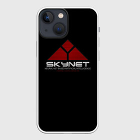 Чехол для iPhone 13 mini с принтом SKYNET в Новосибирске,  |  | ai | terminator | арни | арнольд шварценеггер | ии | искусственный интеллект | киборг | культовое кино | скайнет | терминатор | шварц