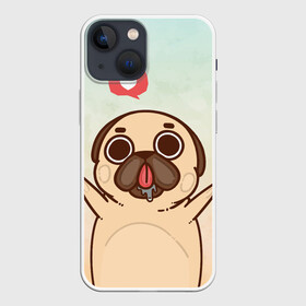 Чехол для iPhone 13 mini с принтом Puglie Pug Like в Новосибирске,  |  | anime | dog | аниме | лайк | мопс | мопсик
