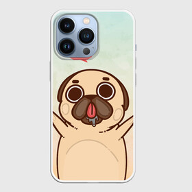 Чехол для iPhone 13 Pro с принтом Puglie Pug Like в Новосибирске,  |  | anime | dog | аниме | лайк | мопс | мопсик