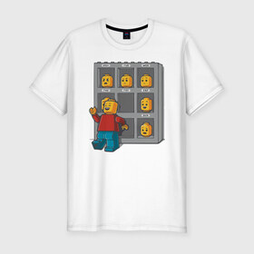 Мужская футболка премиум с принтом Пятница в Новосибирске, 92% хлопок, 8% лайкра | приталенный силуэт, круглый вырез ворота, длина до линии бедра, короткий рукав | lego | tgif | будни | выходные | конец недели | лего | маски | настроение