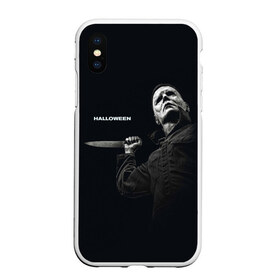 Чехол для iPhone XS Max матовый с принтом Halloween в Новосибирске, Силикон | Область печати: задняя сторона чехла, без боковых панелей | halloween | кино | майерс | майкл | маска | пятница | ужас | хеллоуин | хоррор | хэллоуин