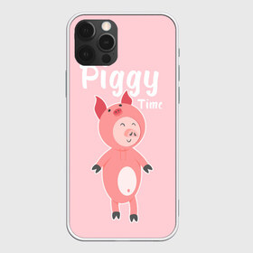 Чехол для iPhone 12 Pro Max с принтом Piggy Time в Новосибирске, Силикон |  | 2019 | merry christmas | new year | год свиньи | зима | новый год | поросенок | праздник | рождество | свинка | свинья