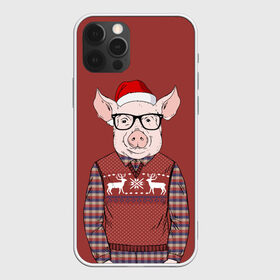 Чехол для iPhone 12 Pro Max с принтом New Year Pig в Новосибирске, Силикон |  | 2019 | merry christmas | new year | год свиньи | зима | новый год | поросенок | праздник | рождество | свинка | свинья