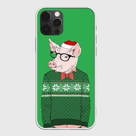 Чехол для iPhone 12 Pro Max с принтом New Year Hipster Pig в Новосибирске, Силикон |  | Тематика изображения на принте: 2019 | merry christmas | new year | год свиньи | зима | новый год | поросенок | праздник | рождество | свинка | свинья