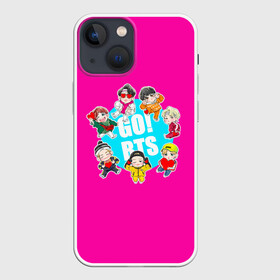 Чехол для iPhone 13 mini с принтом GO BTS в Новосибирске,  |  | army | bangtan | beyond | boys | bts | j hope | jimin | jin | jungkook | k pop | rm | scene | suga | the | v | армия | арэма | бтс | ви | джей хоупа | сюги | чимина | чина | чонгука