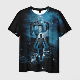 Мужская футболка 3D с принтом Doctor Who в Новосибирске, 100% полиэфир | прямой крой, круглый вырез горловины, длина до линии бедер | Тематика изображения на принте: doctor | series | space | tardis | time | travel | who | времени | время | доктор | космос | кто | пространство | путешествия | сериал | сериалы | тардис