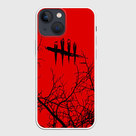 Чехол для iPhone 13 mini с принтом Dead by Daylight в Новосибирске,  |  | day | daylight | dbl | dead | dead by daylight | game | games | horror | light | logo | skull | skulls | stripes | survival | дэйлайт | игра | игры | лого | мертвецы | метвец | полосы | ужасы | фпс | череп | черепа | экшн