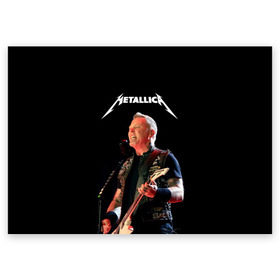 Поздравительная открытка с принтом Metallica в Новосибирске, 100% бумага | плотность бумаги 280 г/м2, матовая, на обратной стороне линовка и место для марки
 | hard | heavy | hetfield | metal | metallica | music | rock | метал | металл | металлика | метла | музыка | рок | хард | хэви | хэтфилд
