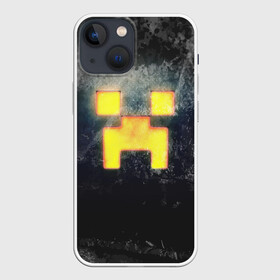Чехол для iPhone 13 mini с принтом BLACK Creeper в Новосибирске,  |  | craft | creeper | enderman | mine | minecraft | miner | online | skeleton | sword | tnt | world | zombie | динамит | зомби | игра | игры | кирка | крипер | майнер | майнкрафт | меч | мир | онлайн | скелетон