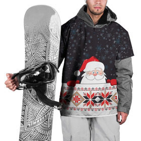 Накидка на куртку 3D с принтом Дедушка Мороз в Новосибирске, 100% полиэстер |  | geometry | winter | геометрия | дед мороз | ёлки | зима | луна | новогоднее | новый год | новый год 2020 | олени | подарок | праздник | санки | санта клаус | снежинки | снежок | узоры | шапка санты клауса