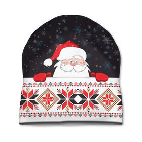 Шапка 3D с принтом Дедушка Мороз в Новосибирске, 100% полиэстер | универсальный размер, печать по всей поверхности изделия | geometry | winter | геометрия | дед мороз | ёлки | зима | луна | новогоднее | новый год | новый год 2020 | олени | подарок | праздник | санки | санта клаус | снежинки | снежок | узоры | шапка санты клауса