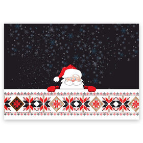 Поздравительная открытка с принтом НОВЫЙ ГОД. в Новосибирске, 100% бумага | плотность бумаги 280 г/м2, матовая, на обратной стороне линовка и место для марки
 | geometry | winter | геометрия | дед мороз | ёлки | зима | луна | новогоднее | новый год | новый год 2020 | олени | подарок | праздник | санки | санта клаус | снежинки | снежок | узоры | шапка санты клауса