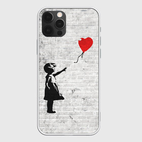 Чехол для iPhone 12 Pro с принтом Бэнкси: Девочка с Шаром в Новосибирске, силикон | область печати: задняя сторона чехла, без боковых панелей | Тематика изображения на принте: art | balloon | banksy | culture | girl | graffity | heart | hearts | red | арт | бэнкси | граффити | девочка | девочка с шаром | красный | красным | культура | сердечки | сердечко | сердце | стрит | шар | шарик | шариком