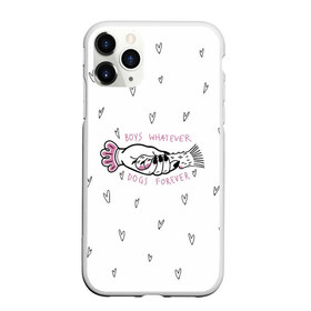 Чехол для iPhone 11 Pro Max матовый с принтом Boys Whatever Dogs Forever в Новосибирске, Силикон |  | boys whatever dogs forever | лапа собаки | мальчики навсегда