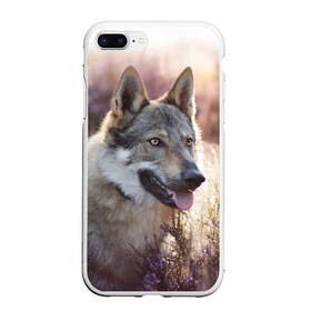 Чехол для iPhone 7Plus/8 Plus матовый с принтом Волк в Новосибирске, Силикон | Область печати: задняя сторона чехла, без боковых панелей | dog | взгляд | волк | лайка | собака | хаски