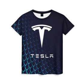 Женская футболка 3D с принтом Tesla Motors в Новосибирске, 100% полиэфир ( синтетическое хлопкоподобное полотно) | прямой крой, круглый вырез горловины, длина до линии бедер | auto | car | cars | coil | electro | elon | future | logo | moto | motors | musk | pixel | tesla | авто | автомобили | автомобиль | будущее | илон | лого | логотип | маск | мото | моторс | символ | тесла | электричество | электро