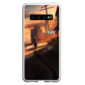 Чехол для Samsung Galaxy S10 с принтом Red Dead Redemption 2 в Новосибирске, Силикон | Область печати: задняя сторона чехла, без боковых панелей | game | red dead | red dead redemption 2 | redemption 2 | rockstar games | бандиты | дикий запад | игры | ковбои | оружие