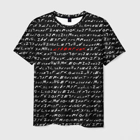 Мужская футболка 3D с принтом Cyberpunk 2077 Буквы в Новосибирске, 100% полиэфир | прямой крой, круглый вырез горловины, длина до линии бедер | 2020 | 2077 | cyber | cyberpunk | demon | fire | game | glitch | logo | punk | samurai | symbol | team | trauma | буквы | глитч | демон | игра | игры | кибер | киберпанк | клан | лого | логотип | огненный | панк | самурай | символ