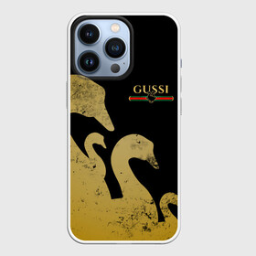 Чехол для iPhone 13 Pro с принтом GUSSI GOLD в Новосибирске,  |  | Тематика изображения на принте: fasion | gold | gucci | gussi | trend | гусси | гуччи | золото | золотой | мода | одежда | тренд | тренды