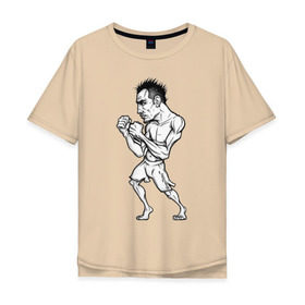 Мужская футболка хлопок Oversize с принтом Tony Ferguson art в Новосибирске, 100% хлопок | свободный крой, круглый ворот, “спинка” длиннее передней части | ferguson | mma | tony | ufc | арманн | бокс | борьба | джиу джитсу | кукуй | тони | фергюсон | эль | энтони