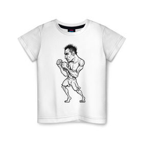 Детская футболка хлопок с принтом Tony Ferguson art в Новосибирске, 100% хлопок | круглый вырез горловины, полуприлегающий силуэт, длина до линии бедер | ferguson | mma | tony | ufc | арманн | бокс | борьба | джиу джитсу | кукуй | тони | фергюсон | эль | энтони