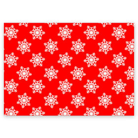 Поздравительная открытка с принтом Новогодние снежинки в Новосибирске, 100% бумага | плотность бумаги 280 г/м2, матовая, на обратной стороне линовка и место для марки
 | christmas | new year | snow | ёлка | зима | каникулы | новогодний паттерн | новый год | праздник | рождество | снег | снежинки