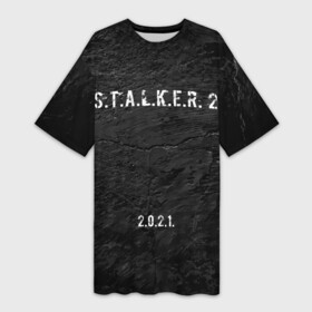 Платье-футболка 3D с принтом STALKER 2 в Новосибирске,  |  | 2021 | 2033 | fallout | game | games | metro | monsters | nuclear | radiation | stalker | two | zone | аномалии | аномалия | два | зона | игра | игры | метро | монстры | радиация | россия | сталкер | украина | фоллаут | чернобыль