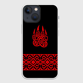 Чехол для iPhone 13 mini с принтом печать Велеса в Новосибирске,  |  | ethnic | folk | runes | slav | велес | медведь | руны | русь | славяне | фолк | фольклор | этника | этно | язычество