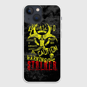 Чехол для iPhone 13 mini с принтом STALKER в Новосибирске,  |  | 2021 | 2033 | fallout | game | games | metro | monsters | nuclear | radiation | stalker | two | zone | аномалии | аномалия | два | зона | игра | игры | метро | монстры | радиация | россия | сталкер | украина | фоллаут | чернобыль