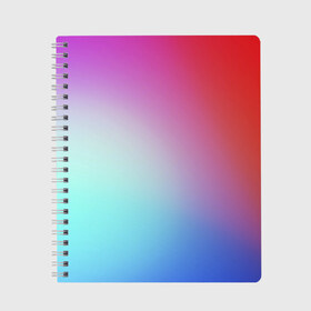 Тетрадь с принтом Colorful Gradient в Новосибирске, 100% бумага | 48 листов, плотность листов — 60 г/м2, плотность картонной обложки — 250 г/м2. Листы скреплены сбоку удобной пружинной спиралью. Уголки страниц и обложки скругленные. Цвет линий — светло-серый
 | abstract | blue | gradient | iphone | red | theme | абстракция | айфон | градиент | заставка | тема