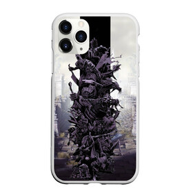 Чехол для iPhone 11 Pro Max матовый с принтом Dark Souls Boss Collaboration в Новосибирске, Силикон |  | boss | dark souls | demons | skull | демоны | кости | темные души | черепа