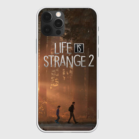 Чехол для iPhone 12 Pro с принтом Life is Strange 2 в Новосибирске, силикон | область печати: задняя сторона чехла, без боковых панелей | Тематика изображения на принте: adventure | life | life is strange | road | video game | дороги | жизнь | закат | квест | лес | приключения