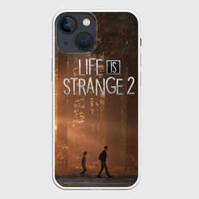 Чехол для iPhone 13 mini с принтом Life is Strange 2 в Новосибирске,  |  | adventure | life | life is strange | road | video game | дороги | жизнь | закат | квест | лес | приключения