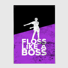 Постер с принтом Floss Like A Boss в Новосибирске, 100% бумага
 | бумага, плотность 150 мг. Матовая, но за счет высокого коэффициента гладкости имеет небольшой блеск и дает на свету блики, но в отличии от глянцевой бумаги не покрыта лаком | battle | boss | epic | floss | fortnite | game | games | lama | pubg | pvp | royale | save | survival | the | world | битва | выживание | дроп | игра | игры | королевская | лама | массакр | мир | пабг | спасти | фортнайт