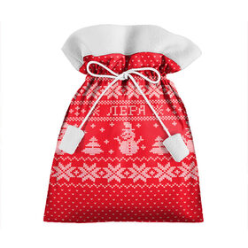 Подарочный 3D мешок с принтом Новогодняя Лера в Новосибирске, 100% полиэстер | Размер: 29*39 см | Тематика изображения на принте: валерия | дед мороз | елка | зима | имена | кофта | лера | новогодний | новый год | свитер | снег | снеговик | снежинки | узор
