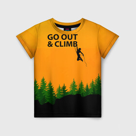 Детская футболка 3D с принтом Альпинизм в Новосибирске, 100% гипоаллергенный полиэфир | прямой крой, круглый вырез горловины, длина до линии бедер, чуть спущенное плечо, ткань немного тянется | adrenaline | adventure | extreme | hiking | mountaineering | mountains | rockclimbing | rocks | адреналин | альпинизм | горы | скалолазание | скалы | туризм | экстрим