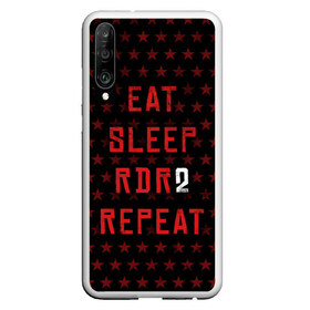 Чехол для Honor P30 с принтом Eat Sleep RDR2 Repeat в Новосибирске, Силикон | Область печати: задняя сторона чехла, без боковых панелей | dead | die | eat | flag | game | games | gta | rdr | rdr2 | red | redemption | repeat | rockstar | sleep | sun | western | вестерн | выкуп | гта | дикий | запад | игра | игры | красный | мертвый | рдр | рдр2 | рокстар | солнце