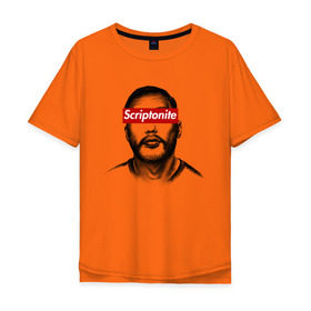 Мужская футболка хлопок Oversize с принтом Скриптонит в Новосибирске, 100% хлопок | свободный крой, круглый ворот, “спинка” длиннее передней части | truwer | вечеринка | газголдер | реп | скрип | скриптонит | трувер