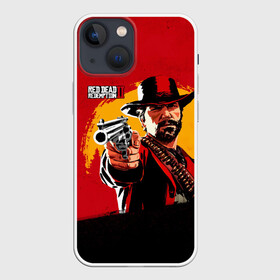 Чехол для iPhone 13 mini с принтом Red Dead Redemption 2 в Новосибирске,  |  | dead | die | flag | game | games | gta | rdr | rdr2 | red | redemption | rockstar | sun | sunset | western | вестерн | выкуп | гта | дикий | закат | запад | игра | игры | красный | мертвый | поле | рдр | рдр2 | рокстар | солнце