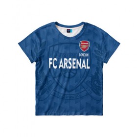 Детская футболка 3D с принтом FC Arsenal в Новосибирске, 100% гипоаллергенный полиэфир | прямой крой, круглый вырез горловины, длина до линии бедер, чуть спущенное плечо, ткань немного тянется | arsenal | arsenal football club | арсенал | футбольный клуб
