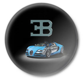 Значок с принтом Bugatti в Новосибирске,  металл | круглая форма, металлическая застежка в виде булавки | autosport | bugatti | dark | design | italy | speed | sportcar | streetracing | автомобиль | автоспорт | гонка | дизайн | италия | конюшня | красота | престиж | скорость | спорткар | стритрейсинг | тачка | точило | черный