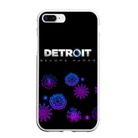 Чехол для iPhone 7Plus/8 Plus матовый с принтом Новогодний Detroit Become human в Новосибирске, Силикон | Область печати: задняя сторона чехла, без боковых панелей | 