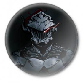 Значок с принтом Убийца гоблинов _9 в Новосибирске,  металл | круглая форма, металлическая застежка в виде булавки | goblin slayer
