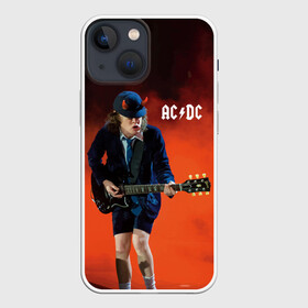 Чехол для iPhone 13 mini с принтом AC DC в Новосибирске,  |  | ac d.c. | ac dc | acdc | angus | back | bad | black | chrome | guitar | hard | hell | highway | mucis | red | rock | smoke | young | ангус | гитара | группа | диси | дым | красный | музыка | рок | тяжелый | эйси | эйсидиси | янг