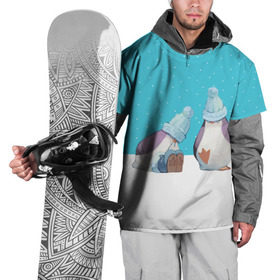 Накидка на куртку 3D с принтом Милые пингвинчики в Новосибирске, 100% полиэстер |  | christmas | new | pinguin | snow | snowflakes | winter | xmas | year | год | зима | новый | пингвин | рождество | снег | снежинки